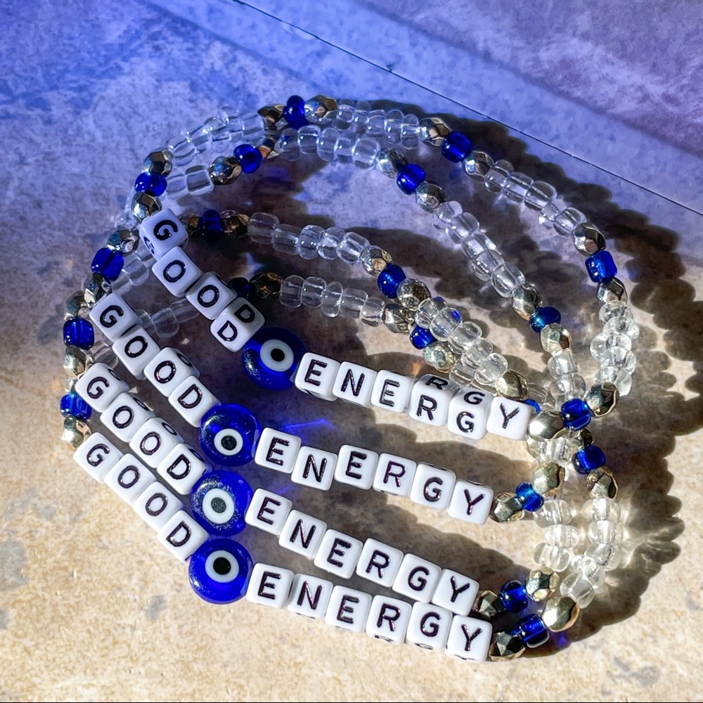 Good Energy Beaded Elastic Stretch Handmade Bracelet